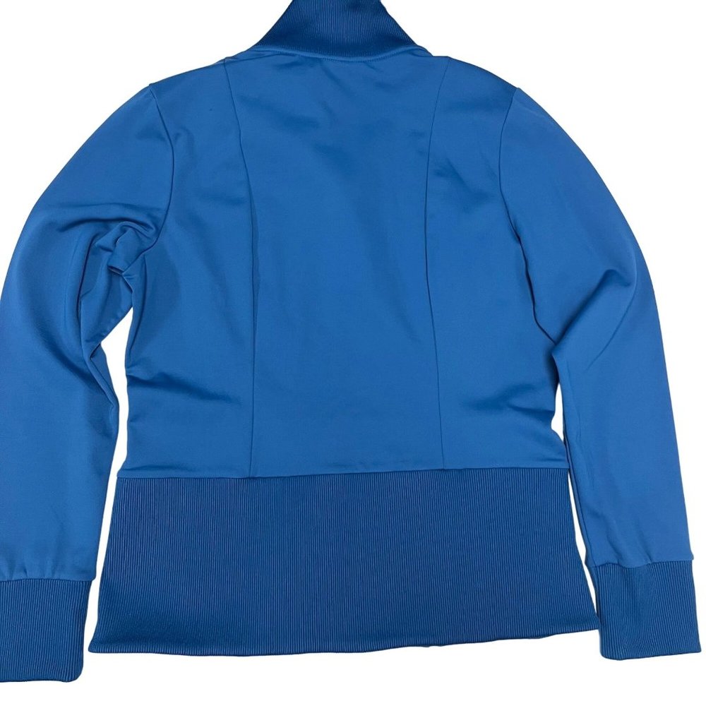 EUC Athleta SIZE XL Ridge Zenith Knit Workout Running Jacket Peacock Blue - Picture 9 of 11